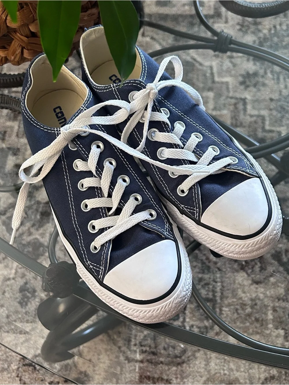 Converse Chuck Taylor Navy Canvas Low-Top Sneakers